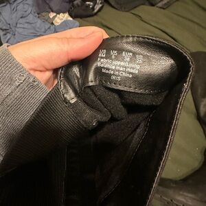 Black zip calf boots worn once size 8. Just tight  for my feet so